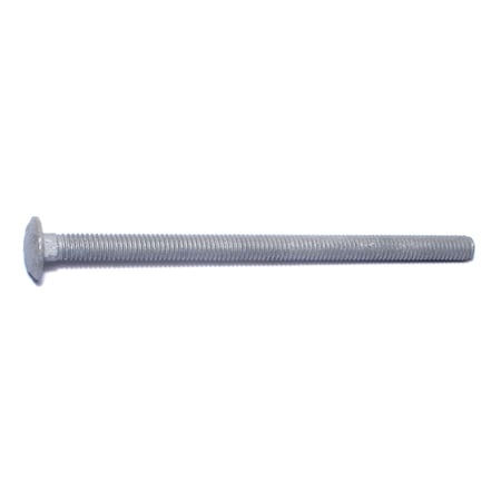 Midwest Fastener Carriage Bolt, Square Neck, 18 (Coarse), 5-1/2 in L, Steel, Hot Dipped Galvanized, 50 PK 05497